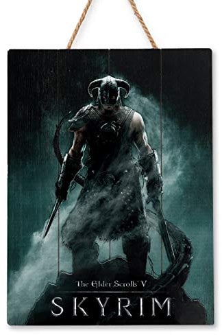 Doctor Collector Skyrim Dragonborn Woodarts 3D-Edición Limitada, temática Colores Mezclados con Tonos terrosos, 25L x 9.5W cm (DCSKY03)