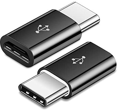 CABLEPELADO Adaptador Micro USB Hembra a USB C Macho | Conversor Micro USB a USB C | Velocidades de Transferencia de Datos de hasta 480 Mbps | Cargar y Sincronizar Datos | Negro