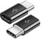 CABLEPELADO Adaptador Micro USB Hembra a USB C Macho | Conversor Micro USB a USB C | Velocidades de Transferencia de Datos de hasta 480 Mbps | Cargar y Sincronizar Datos | Negro