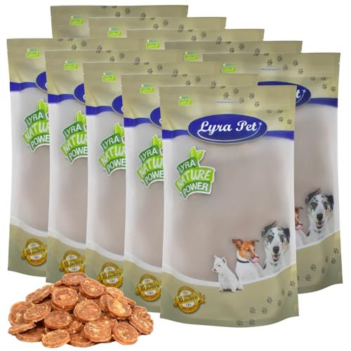 Lyra Pet® 10 kg Hühnerchips | Kausnack vom Huhn | Leckerli auch für Welpen und ältere Hunde | Gut verträglicher Belohnungs- und Trainingssnack | Kauartikel im wiederverschließbaren Beutel