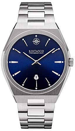 Kistanio Milano Herrenuhr mit Edelstahlarmband 10ATM Saphirglas Blau SI-BL-S