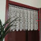 Yaland Rideau court, en dentelle, style maison de campagne, bistrot, à œillets, rideau de fenêtre, rideau de porte, rideau de porte avec motif floral magnifiquement décoré (l x H) 150 x 50 cm, blanc,