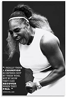 Poster mit Serena Williams-Motiv Greatest Female Tennis Players of All Times (50 x 75 cm)