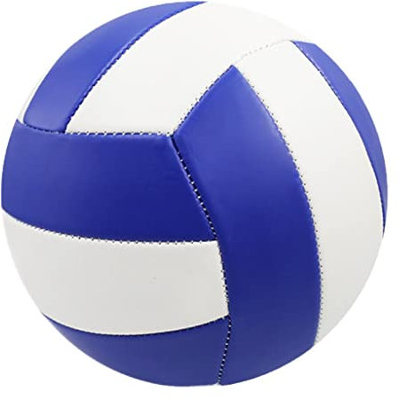 Offizielle Größe 5 Volleyball Strapazierfähigkeit Weiches PVC für den Innen-/Außenbereich Gerätestabilität -Gummi für Spieltraining, Blau Weiss
