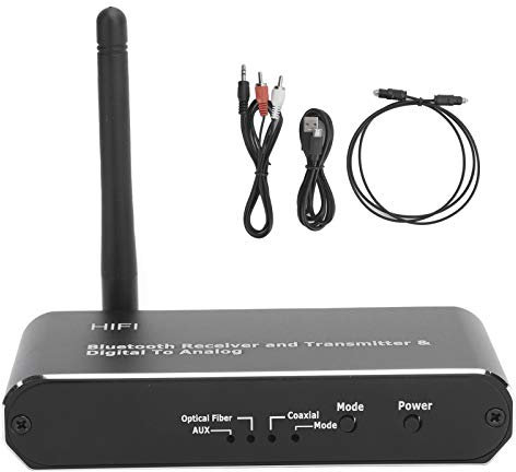 ciciglow Convertidor DAC, Convertidor de Audio DAC Digital Bluetooth con Receptor Bluetooth D09 para Android/iOS, Teléfono Móvil, Tableta, TV