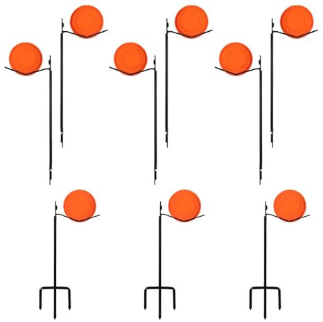 Highwild Ton-Taubenzielhalter (3 Stück) – 3 Zinken-Basis – sechseckiger Stahl