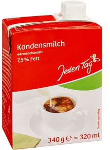 Jeden Tag Kondensmilch 7.5% Fett, 20er Pack (20 x 320ml)