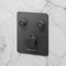 CHRIS BERGEN Aquatronic, Unterputz Thermostat mit Grundkörper, für 2 Funktionen, in Schwarz matt