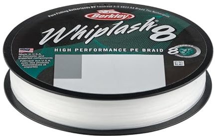 Berkley Whiplash8 Fishing Line, Kristall, 0.0055 in|0.14 mm, 42 lb|19.2 kg, 164 yd|150 m