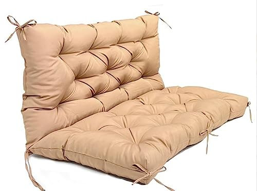 YURRO Wasserdichtes Garten-Rattan-Stuhl, Freizeitbankkissen mit Rückenlehne, für Terrasse, 2/3-Sitzer, dickes, zuverlässiges Sitzkissen, Schaukel, Hängematte, Stuhl, Sitzmatte