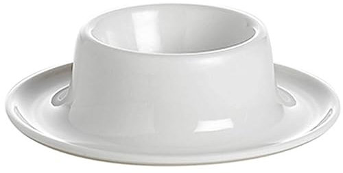 Coquetier en mélamine blanche