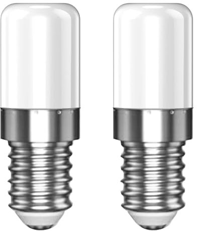 Tupolife E14 LED Warmweiss Glühbirne für Kühlschranklampe, Salzlampe, Nähmaschine Birne, 2W ersetzt 10W- 20W Halogenlampen, Warmweiß 3000K Nicht Dimmbar Leuchtmittel AC220-240V, 2 Stück