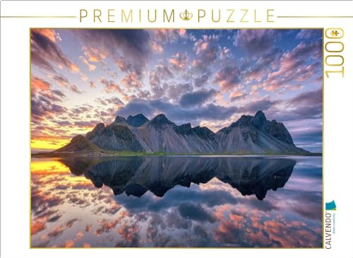 Puzzle · Mittsommer am Vestrahorn | Doppelt schön dank Spiegelung · 1000 Teile · Lege-Größe 64 × 48 cm · CALVENDO Puzzle
