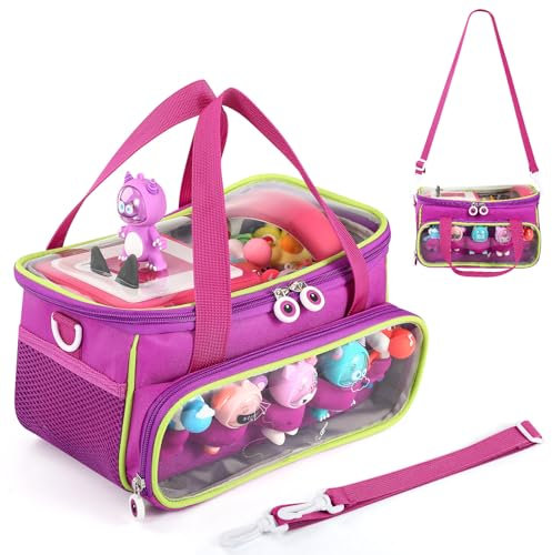 OUKNAK Tragetasche für Toniebox, Aufbewahrungstasche für Tonie Charaktere mit Schultergurt und Griff, Home Outdoor Handtasche für Toniebox Audio Player und Puppen (Violett)