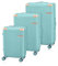 BETLEWSKI - Hartschalen Koffer-Set - Reisekoffer mit 4 Rollen - Leicht Hartschalenkoffer ABS Rollkoffer mit Schloss - Modell Nebula - Koffer XL-76 cm L-66 cm M-56 cm - Türkis