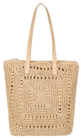 Roxy Strandtasche für Damen, Reisen, Urlaub, Stroh, leicht, atmungsaktiv, Coco Cool – Natur, No Size, Strandtasche, Reisen, Urlaub, Stroh, leicht, atmungsaktiv