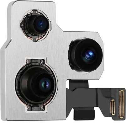 Risidamoy for iPhone 14 Pro 48MP OEM Main Rear Back Camera Replacement with Ultra Wide Telephoto Lens 5X Optical Zoom HDR Photos Flex Cable 4K 60 fps 1080p HD Video A2650 A2889 A2890 A2891 A2892