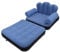 Tangxi Aufblasbares Schlafsofa, Stabiles, Faltbares PVC-Beflockungs-Leichtgewichtiges Aufblasbares Doppelzweck-Schlafsofa, Platzsparend, mit Reparaturset für den Außenbereich (Blue)