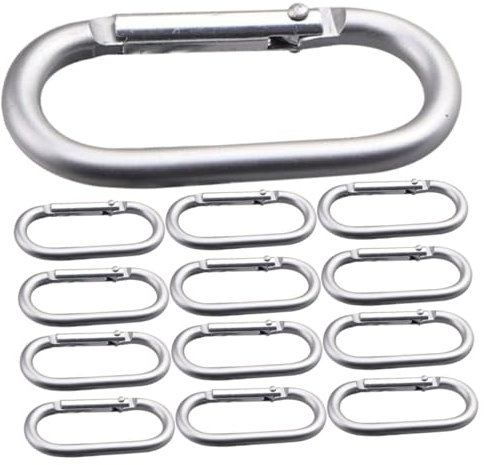 POPETPOP Lot de 15 Clips d'escalade en Acier Inoxydable Boucles De À en Métal pour Cintres De Bouteilles d'eau D'extérieur