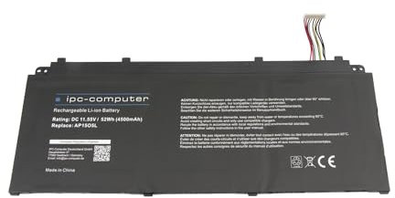 IPC-Computer batería 11,1V (AP15O5L) Compatible para Acer Chromebook 315 (CB315-2HT), (CB315-1H), (CB315-2H), Spin (SP513-52NP) - KT00305008 con 48Wh