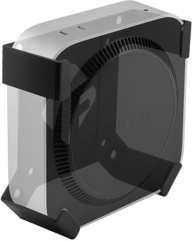 IFCASE Mac mini M4 Pro Mount, Behind Monitor, Under Desk, Wall Mount Stand for Mac mini M4/M4 Pro 2024 Compatible VESA Holder with Anti-Scratch Pad (Black) 2 Pack