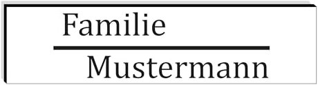 KIWISTAR UG - ab 1x - Namensschild Strich 60x15mm Briefkastenschild selbstklebend - weiß schwarz - Klingelschild personalisiert - Briefkastenschild - Türschild - mit Gravur - UV und wetterfest