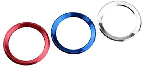 MUEOSI, for, E39 E36 E60 E90 E34 E46, Auto 3D Edelstahl Auto Lenkrad Kreis Trim Aufkleber Fall Autozubehör Lenkradaufkleber