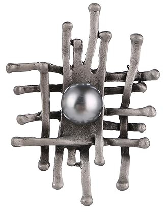 LIFKOME Perlenbrosche Damen Geometrische Netz Brosche Aus Legierung Modeschmuck Für Kleidung Taschen Brautkleider Schals Hüte Geschenk Für Familie Und Freunde