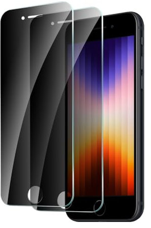 CYYAGE 2 Pack Privacy Screen Protector for iPhone SE3 2022/iPhone SE2 2020/iPhone 8/iPhone 7, Anti-Spy Tempered Glass Protection 9H Hardness Glass, Anti-Scratch