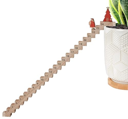 Mimoqk Countdown bis Weihnachtskalender, Weihnachtsmann Adventskalender | Countdown Kalender Vater - Countdown Kalender bis zum Holzschild