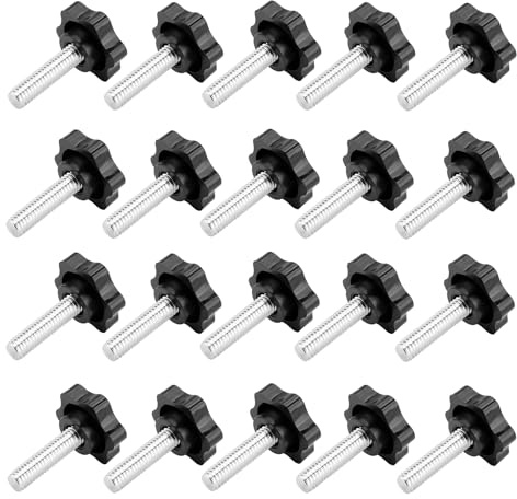20 Stücke Sternschraube, Sternkopfschrauben, Rändelschraube, Flügelschraube | Sternkopf Klemmknopf, Flügelschrauben, Klemmschraube für Mechanische Instrumente Ausrüstungen (M8 x 30MM)