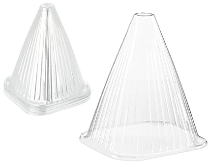 Relaxdays Pflanzenhut, 24 Stück, Schneckenschutz, Frostschutz, Wachstumshilfe, HBT: 22 x 19 x 19 cm, PVC, transparent
