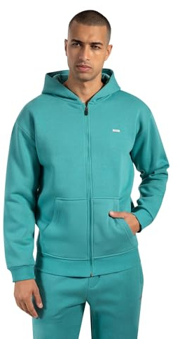SMILODOX Zip Hoodie Herren Ilyas, Strickjacke mit Logo auf der Brust, durchgehendem Frontzipper, weichem Stoff, Hoody Gerippter Bund für stabilen Sitz, ideal für Alltag, Freizeit und Streetstyle