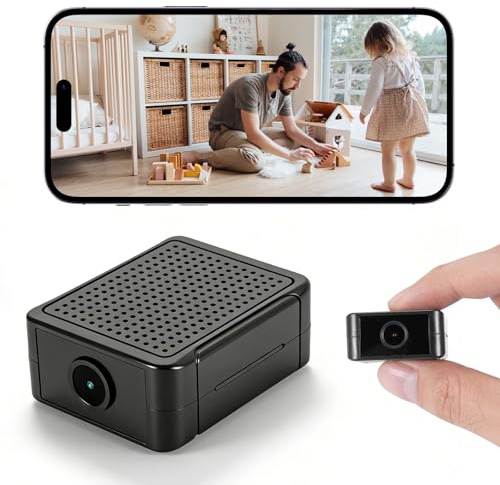 Mini Caméra Espion, 1080P HD Caméra Surveillance WiFi Interieur/Extérieur avec Vision Nocturne et Détection de Mouvement, 2.4G/5G WLAN Camera- Application Mobile- pour Transmission en Direct -Type C