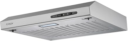 Candy CFT610/5S/1/4U, Campana Extractora 60 CM, 3 Niveles de Potencia, 209,7 M3/H Filtros de Aluminio Antigrasas y Filtros de Carbono Incluidos, Iluminación LED, 71DB, Inox