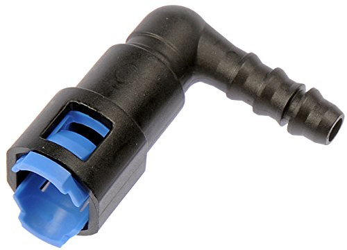 Dorman 800-091 Fuel Line Quick Connector 90 Degree Angle 3/8 In Steel To 5/16In Nylon Tubing, 2 Pack Universal Fit