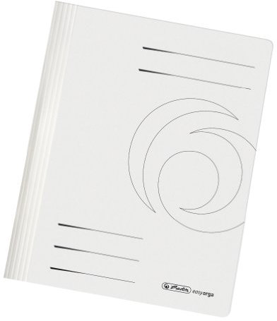 Herlitz Schnellhefter A4 Karton, gefaltet, weiß intensiv, 10 Stück