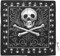 Harrys-Collection Unisex Bandana Bindetuch 100% Baumwolle (1 er 6 er oder 12 er Pack), Farbe:Totenkopf