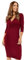 KRISP 3/4 Sleeve Cross Over Jersey Midi Dress (6174-WIN-08)