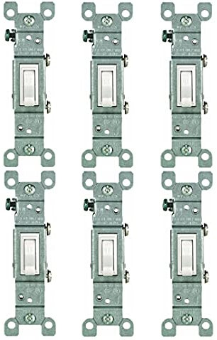 Leviton Kippschalter, einpolig, Co/Alr, 15 A, Weiß, CSA-Box