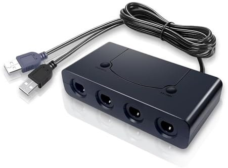 Gamecube Controller (2 Pack) Bundle with 2 Wired Controllers, Extension Cords and 128MB Memory Card - Nintendo Gamecube Controller Official Bundle Pack by EVORETRO