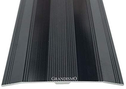 Grandismo® - Extra Wide Carpet Cover Threshold Strip - Extra Long 9ft / 2.7m / 270cm / 2700mm - 61mm Width - Screw Down - Flooring Trim Metal Doorbar - Black