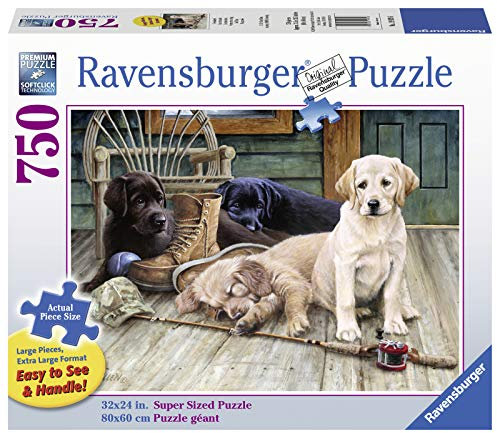 Ravensburger Ruff Day 19939 750 Piece Large Pieces Jigsaw Puzzle for Adults, Every Piece is Unique, Softclick Technology Means Pieces Fit Together Perfectly