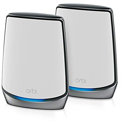 NETGEAR Orbi Whole Home Tri-Band Mesh WiFi 6 System (RBK852) - Router con 1 Extender Satellite | Copertura fino a 5.000 sq. ft. e 100+ dispositivi | AX6000 (Up to 6Gbps)
