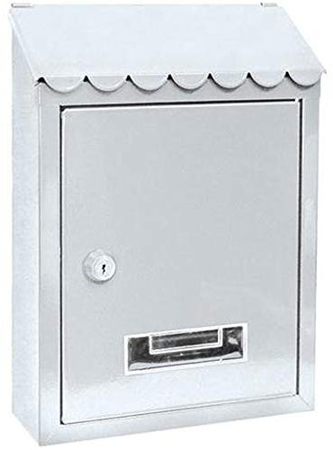 DOBO Cassetta Postale portalettere in Ferro Bianco Porta buca Lettere Modello Loft Posta Cassetta da Esterno preforata con Doppia Chiave Kit Viti Montaggio targhetta portanome