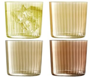 LSA Gems Farbige Gläser, Orange, 310ml, 4