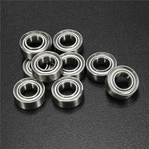 TuToy 10Pcs 687Zz 7X14X5Mm Miniaturrollenlager Metallgeschirmtes Kugellager