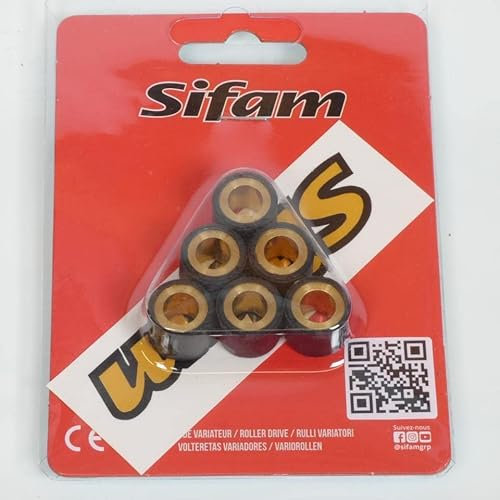 Galet rouleau de variateur Sifam compatible avec Scooter MBK 50 Cw N Booster Naked 10P 2004 à 2014 15x12 6.8Grs