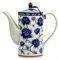 Tetera china Jingdezhen pintada a mano antigua de alta capacidad de porcelana azul y blanca - NO.31