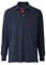 THE SAVILE ROW COMPANY LONDON Men's Classic Fit Cotton Pique Long Sleeve Polo Shirt - Navy - XXL